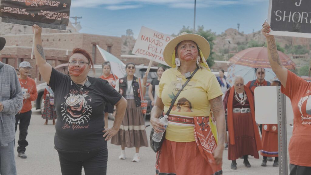 women protesting navajo rights