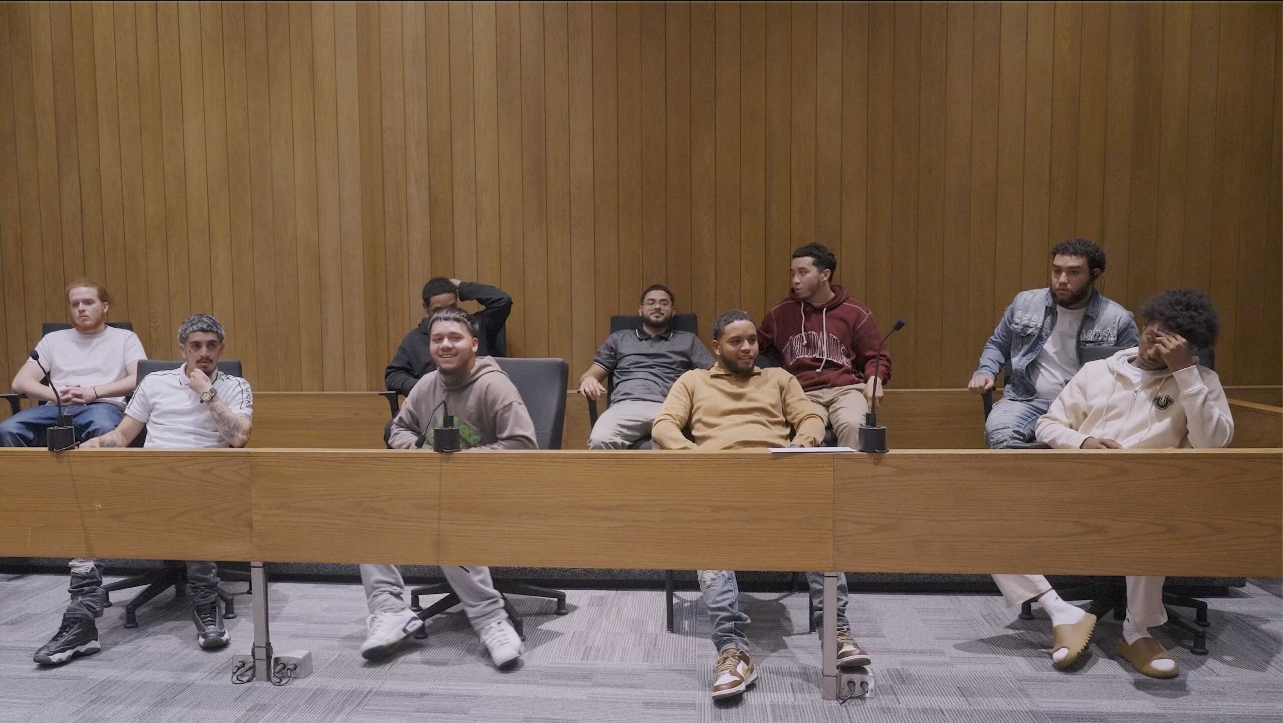 men in a courtroom